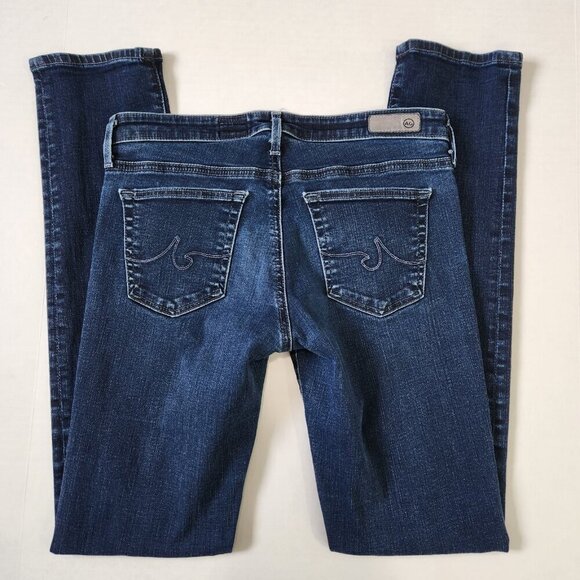 Ag Adriano Goldschmied The Stevie Slim Straight Jean Womens 27 Blue Stretch - Picture 9 of 9